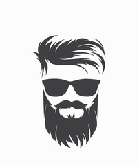mens hairstyle with beard mustache