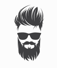 mens hairstyle with beard mustache