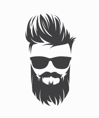 mens hairstyle with beard mustache