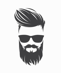 mens hairstyle with beard mustache