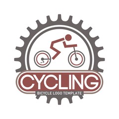 Bicycle logo template. Bike club logo
