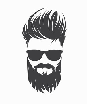 recommend clip art: mens hairstyle with beard mustache