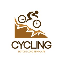 Bicycle logo template. Bike club logo
