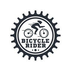 Bicycle logo template. Bike club logo
