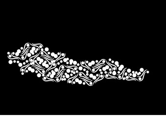 forme abstraite sur fond noir