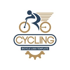 Bicycle logo template. Bike club logo