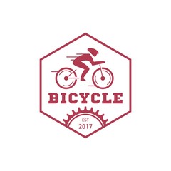 Bicycle logo template. Bike club logo