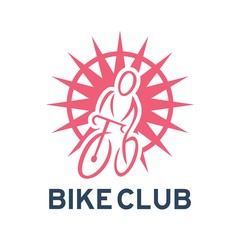 Bicycle logo template. Bike club logo