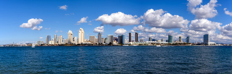 Wide Panorama San Diego Skyline