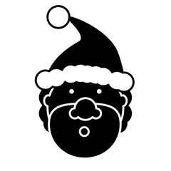 Cartoon santa claus icon
