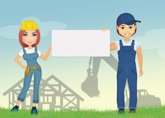 woman and man worker