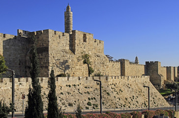 walls of old town in Jerusalem