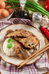 Chinese egg fu yung omelette