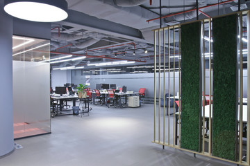 Place to work in modern office building