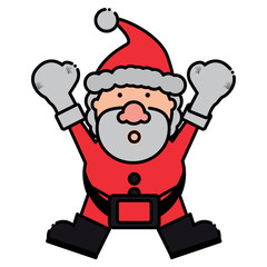 Cartoon santa claus icon