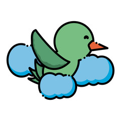 Cute bird icon
