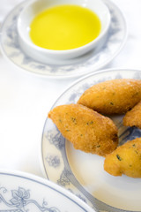 Cod balls, a traditional dish in the kitchen of Porto Portugal