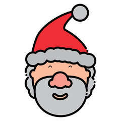 Cartoon santa claus icon