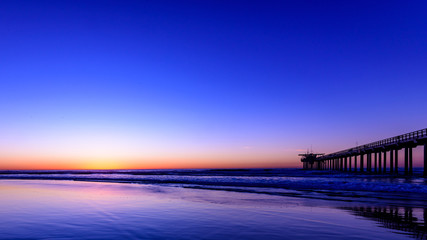 Perfect view of Scripps Pier La Jolla at Magic Hour