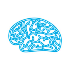 electronic circuit board brain in artificial intelligence process vector illustration