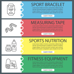 Fitness web banner templates set