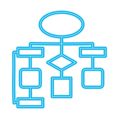 diagram flow chart connection empty vector illustration