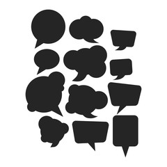 Speech bubbles template