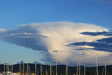 Dramatic sky view in Ibiza