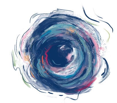 Abstract illustration of painted swirls