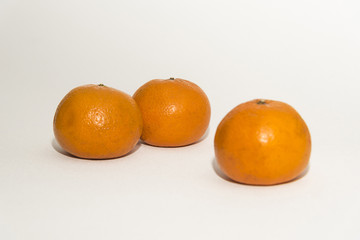 Mandarins on a light background