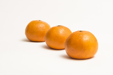 Mandarins on a light background
