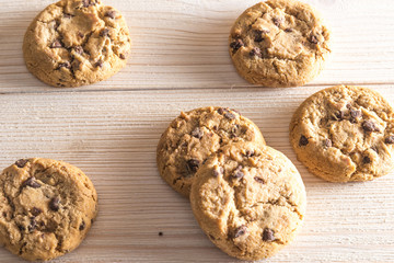  Biscuits on a light wooden background