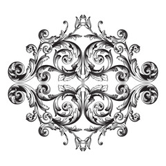 Vector baroque ornament in victorian style