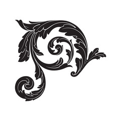 Vector baroque ornament in victorian style