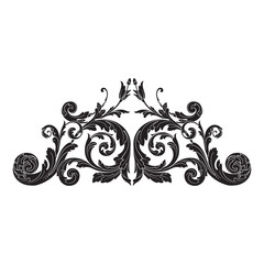 Vector baroque ornament in victorian style
