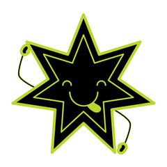 Obraz premium kawaii star icon image