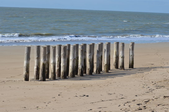 Pieux anti &eacute;rosion; Oc&eacute;an Atlantique, Ouest de la France