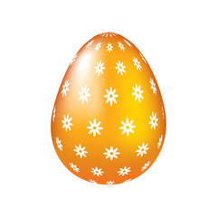 decorative easter egg floral ornament festive vector illustration