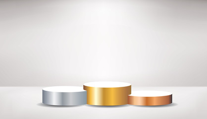 empty studio podiums