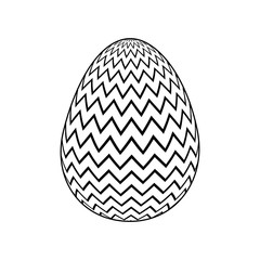 decorative easter egg zig zag ornament vector illustration