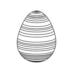 stripes decorative easter egg ornament festive vector illustration