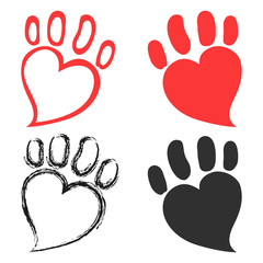 pet paw hearts design © HuHu Lin