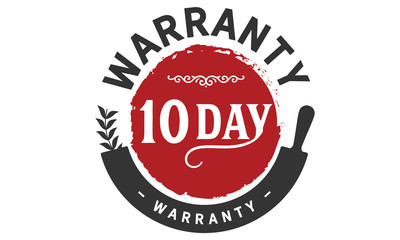 Fototapeta na wymiar 10 days warranty icon vintage rubber stamp guarantee