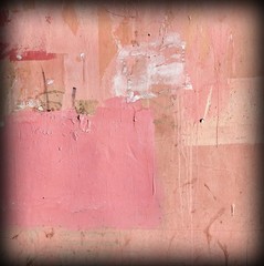 Old Concrete Wall With Peeled Plaster And Graffiti. Frame Background