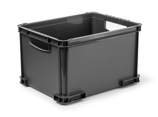 black plastic box isolated