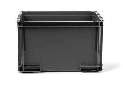 black plastic box isolated