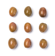 The  olivesl isolated on white