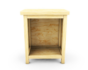 3d render of television bedside table