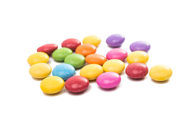 multicolored chocolate pills candy