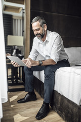 Businessman Holding Tablet